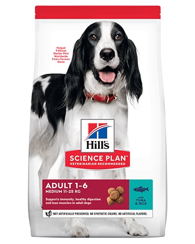 Avbildet: Hill's Canine Adult Medium Tuna Rice
