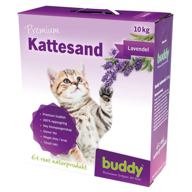 Buddy Kattesand med lukt av Lavendel