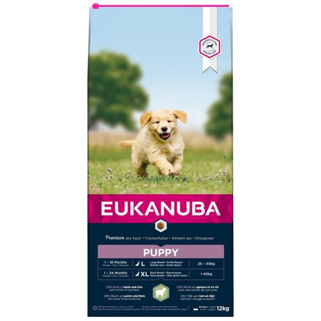 Avbildet: Eukanuba Puppy Large/Giant Breed, Lamb & Rice, 12 kg