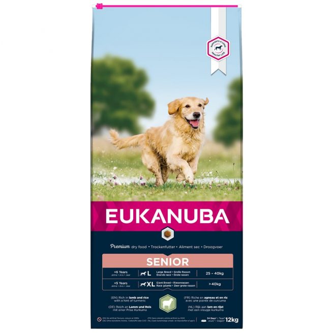 Avbildet: Eukanuba Senior Large/Giant Breed, Lamb & Rice, 12 kg