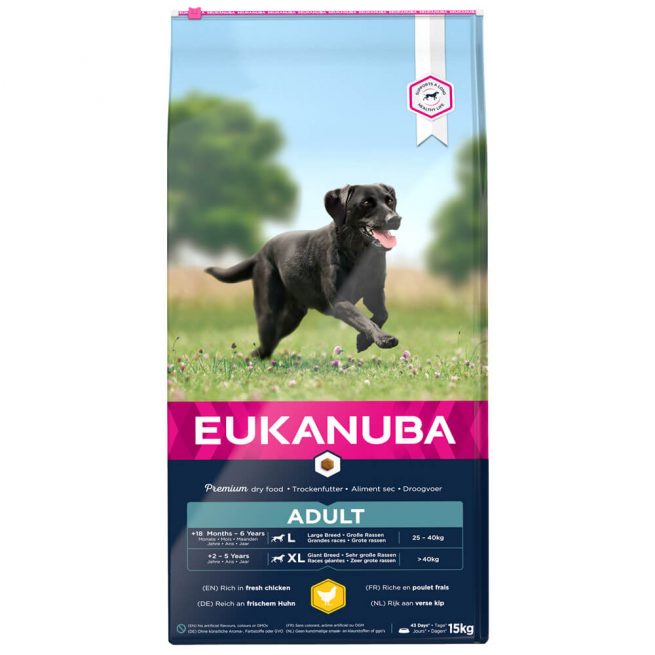 Avbildet: Eukanuba, Active Adult Large Breed, 15 kg