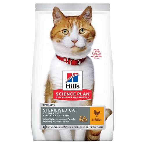 Avbildet: Hill's Science Plan Sterilised Cat Young Adult Kattefôr med Kylling