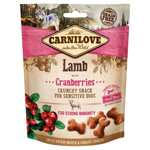Avbildet: Carnilove Crunchy Snack - Lam med tranebær