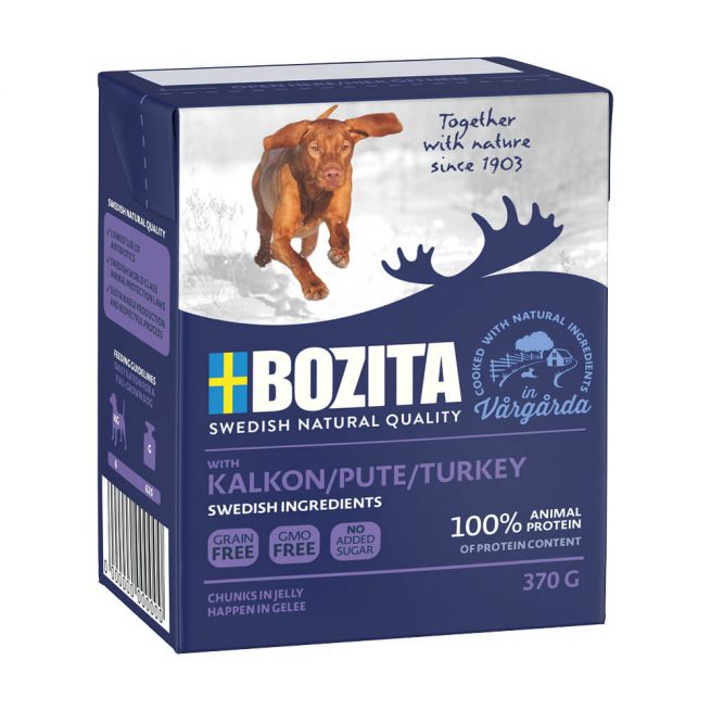 Avbildet: Bozita Turkey - Chunks in jelly 370g