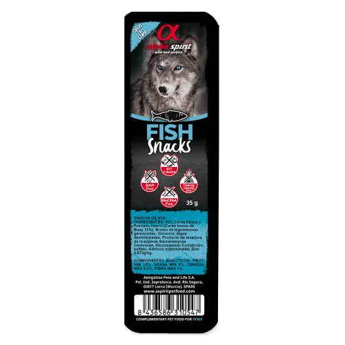 Avbildet: AlphaSpirit - Snack med fisk - 35g