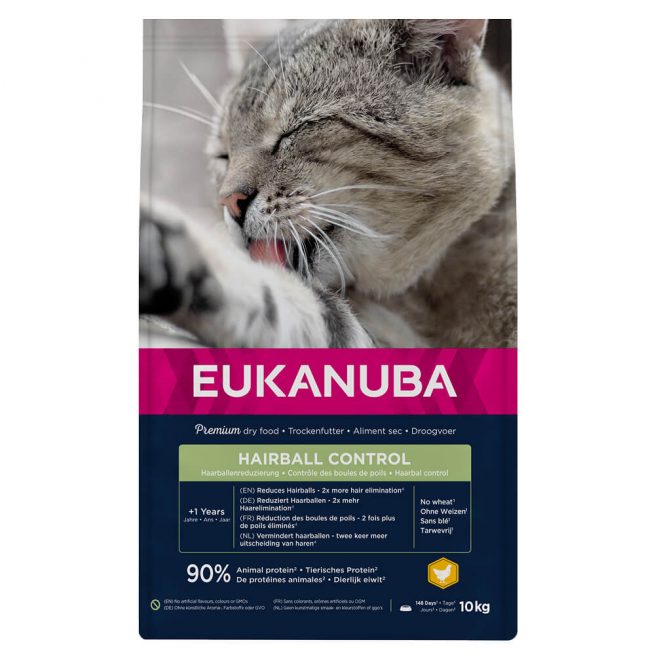 Avbildet: Eukanuba Hairball Control - 10 kg
