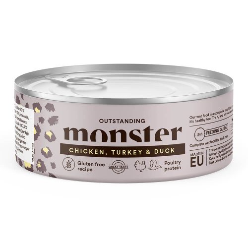 Avbildet: Monster - Våtfôr/Kattemat - Multi Protein Kylling, Kalkun og And