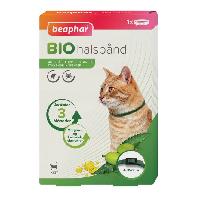 Avbildet: Beaphar Bio Halsbånd til katt 35 cm