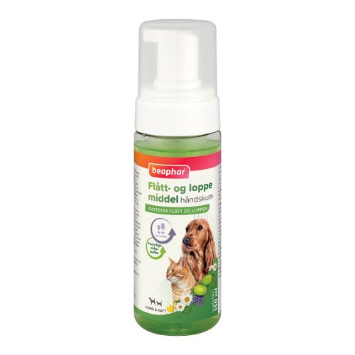 Avbildet: Beaphar Flått- og loppemiddel håndskum til hund og katt