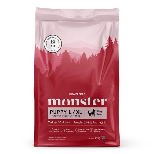Avbildet: Monster Dog Grain Free Puppy L/XL, 2 kg