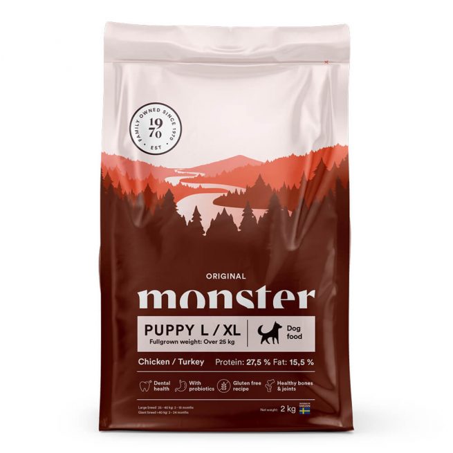 Avbildet: Monster Dog Original Puppy L/XL, 2 kg