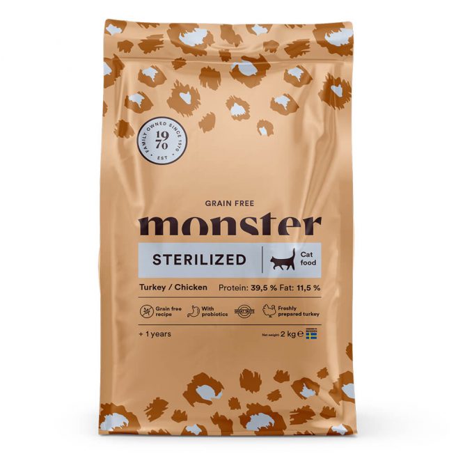 Avbildet: Monster Cat Grain Free Sterilized, 2 kg