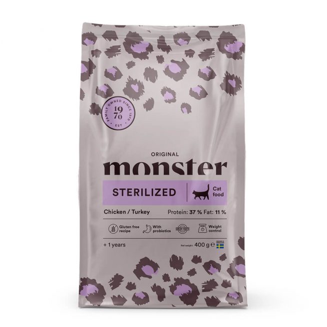 Avbildet: Monster Cat Original Sterilized, 400 g