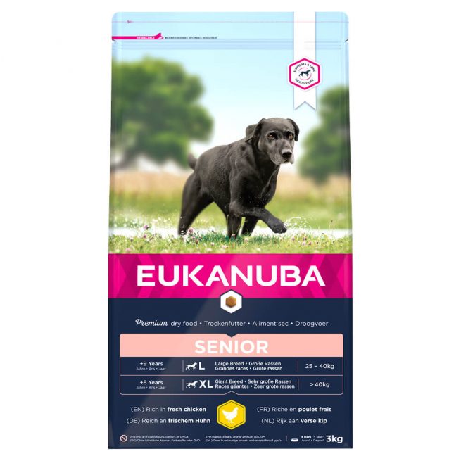 Avbildet: Eukanuba Senior Large Breed, 3 kg