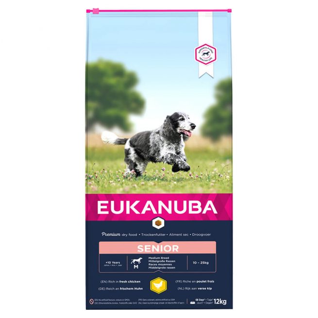 Avbildet: Eukanuba Senior Medium, 12 kg