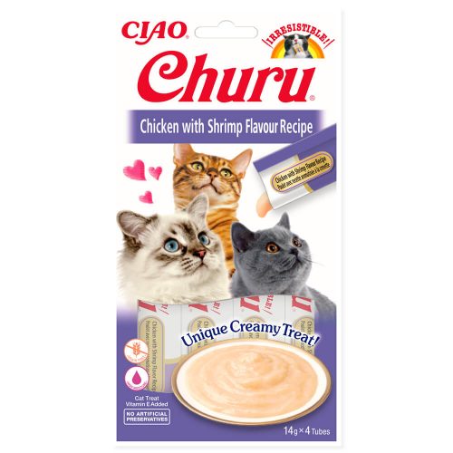 Avbildet: Churu Creamy Treat Chicken & Shrimp