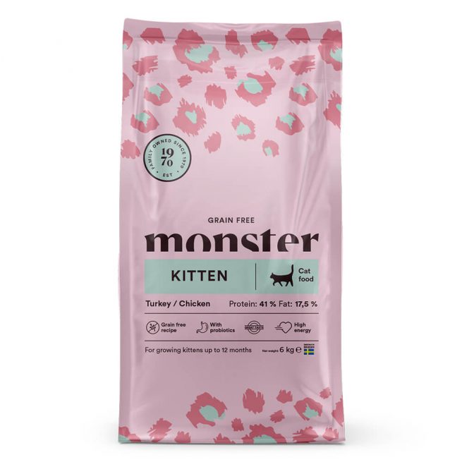 Avbildet: Monster Cat Grain Free Kitten, 6 kg