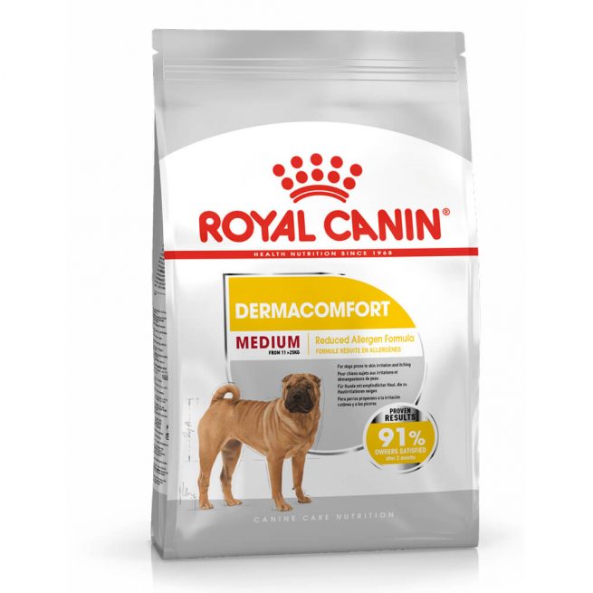 Avbildet: Royal Canin Dermacomfort Medium hundefôr