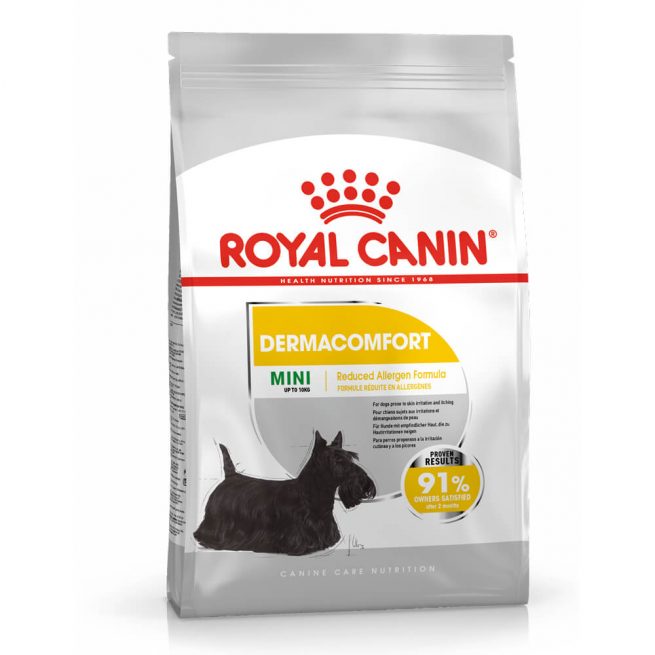 Avbildet: Royal Canin Dermacomfort Mini hundefôr