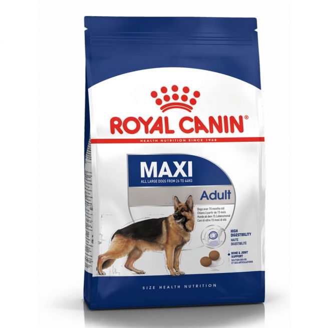 Avbildet: Royal Canin Adult Maxi hundefôr