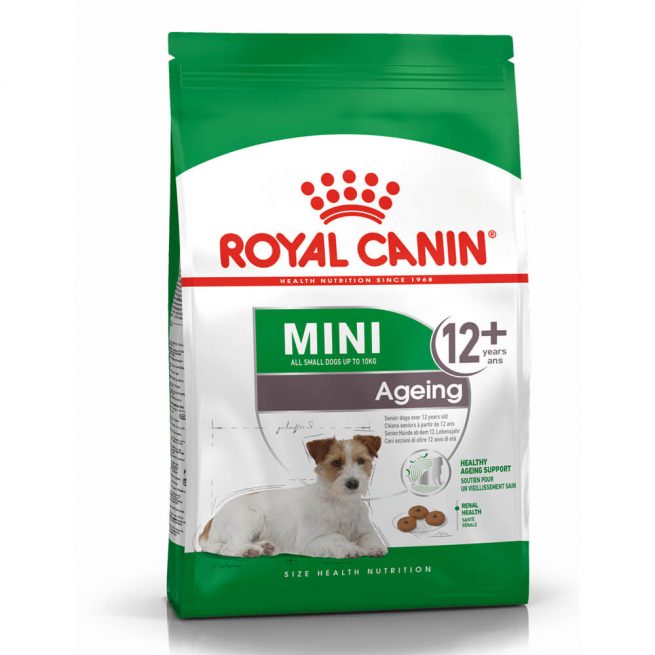 Avbildet: Royal Canin Mini Ageing 12+ hundefôr