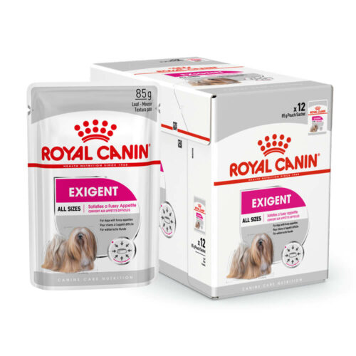 Avbildet: Royal Canin, Exigent, Biter i saus, Våtfôr til hund