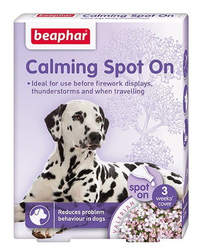 Avbildet: Beaphar Calming Spot On beroligende dråper til hund