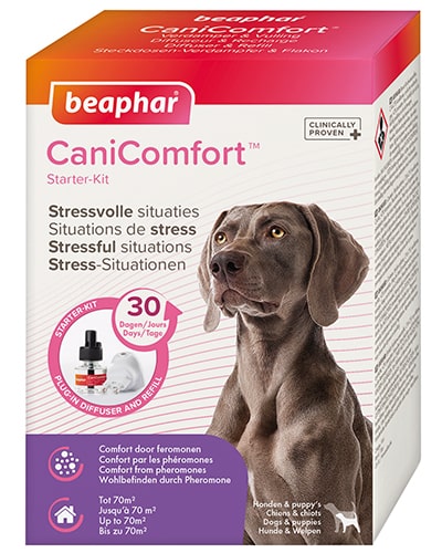Avbildet: Beaphar CaniComfort beroligende feromoner - hund og diffuser