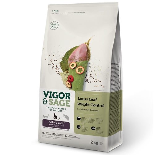 Avbildet: Vigor & Sage Lotus Leaf Weight Control Katt 2kg