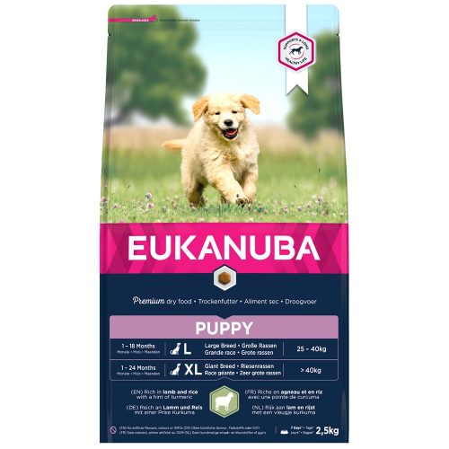 Avbildet: Eukanuba Puppy Large/Giant Breed, Lamb & Rice, 2,5 kg