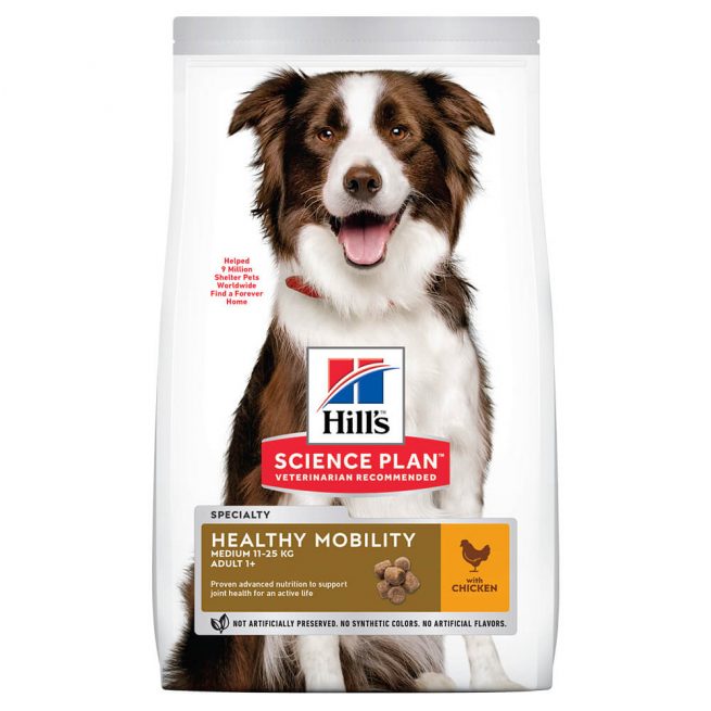 Avbildet: Hill's Science Plan Healthy Mobility Medium Adult Hundefôr med Kylling