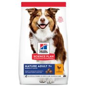 Avbildet: Hill's Science Plan Medium Mature Adult 7+ Hundefôr med Kylling