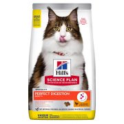 Avbildet: Hill's Science Plan Perfect Digestion Adult 1+ kattefôr med kylling og brun ris