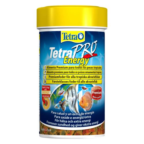Avbildet: Tetra Tetra Pro Energy fiskefôr til akvariefisk