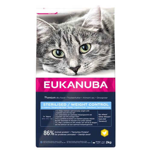 Avbildet: Eukanuba Cat Sterilised Weight Control - 2 kg