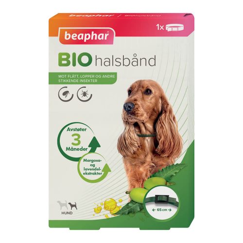Avbildet: Beaphar Bio Halsbånd til hund 65 cm