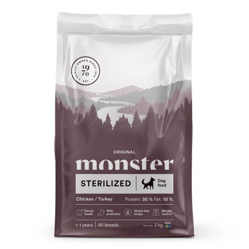 Avbildet: Monster Dog Original Sterilized, 2 kg