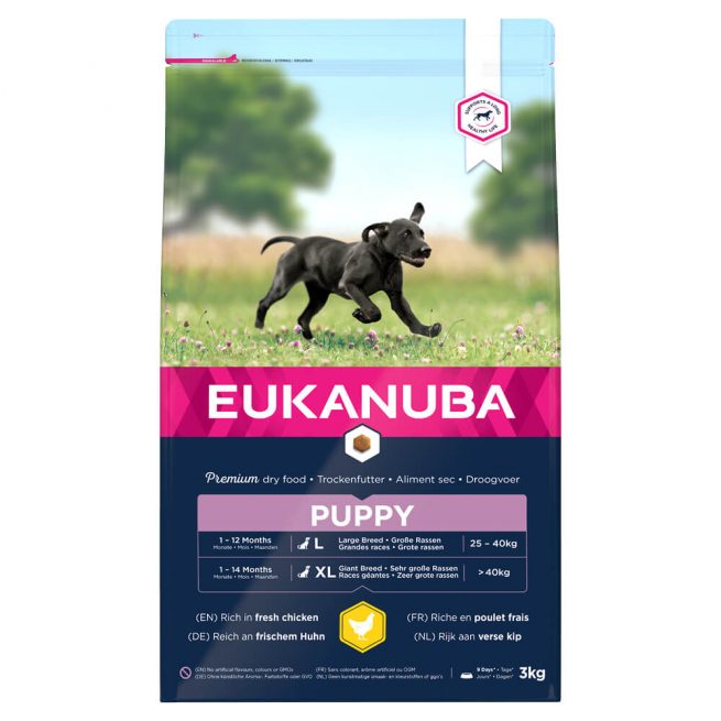 Avbildet: Eukanuba Puppy Large Breed, 3 kg