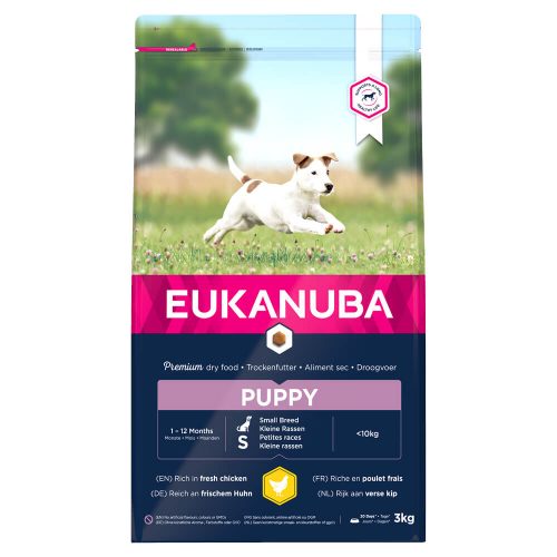 Avbildet: Eukanuba Puppy Small Breed, 3 kg