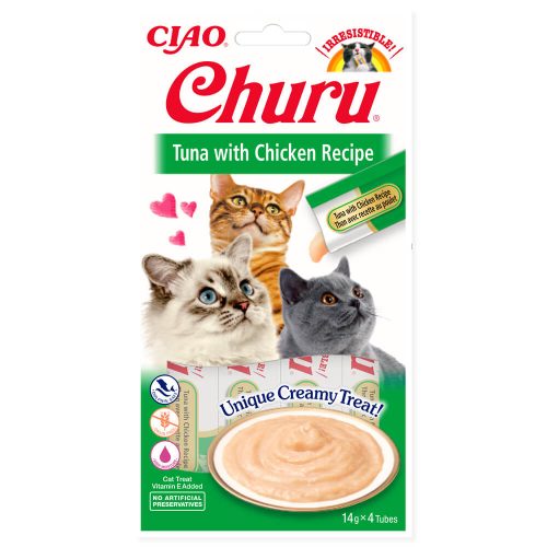 Avbildet: Churu Creamy Treat Tuna & Chicken