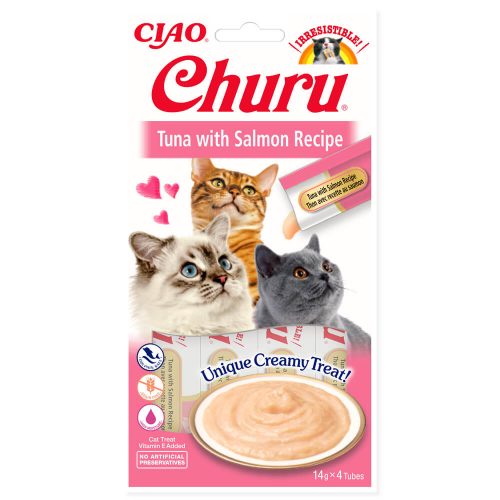 Avbildet: Churu Creamy Treat Tuna & Salmon