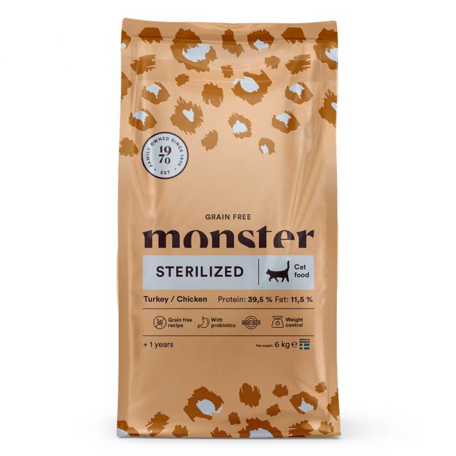 Avbildet: Monster Cat Grain Free Sterilized, 6 kg
