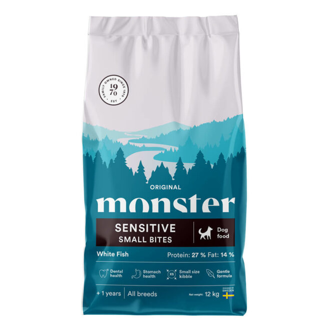 Monster Tørrfor Hund Original Sensitive Small Bites 12kg