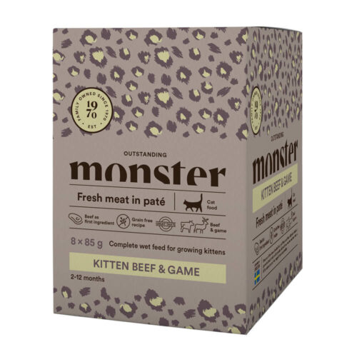 Monster Cat Pouches Kitten Beef & Game