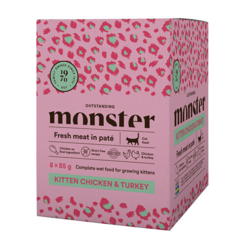 Monster Cat Pouches Kitten Chicken & Turkey