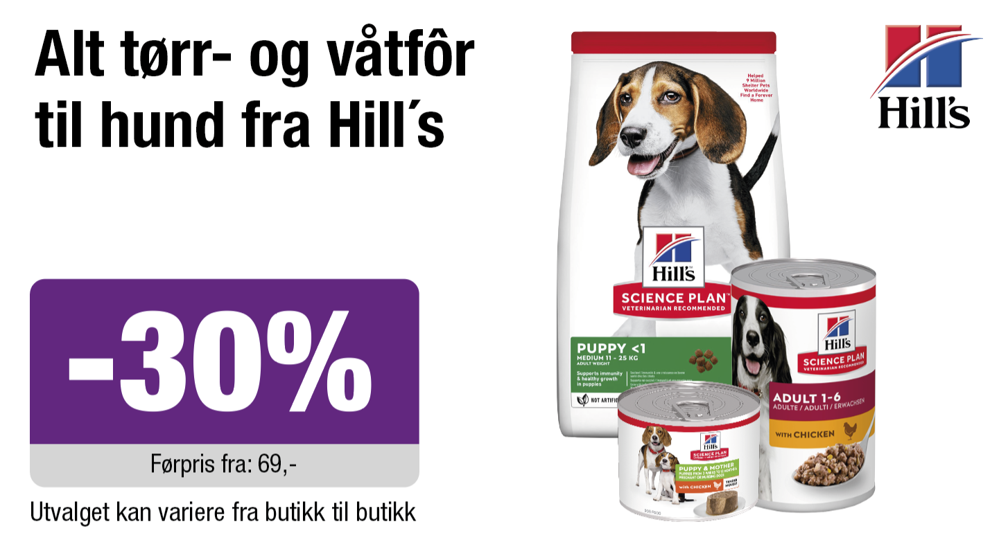 Alt tørr- og våtfôr til hund fra Hill´s